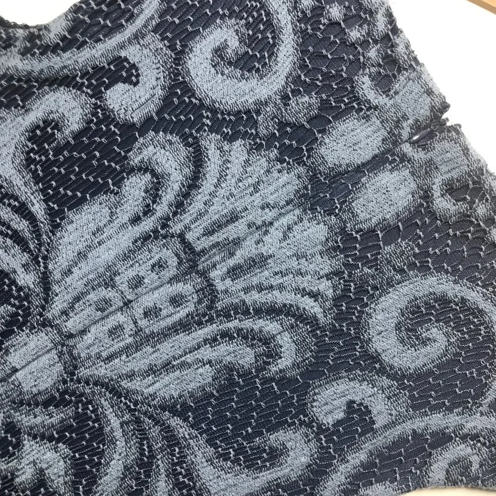 Julia Jordan Blue Crochet Lace Sheath Dress Cap Sleeve Women’s Size 8 - Picture 9 of 9